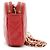 Chanel Portafoglio-borsa a tracolla CC in pelle di agnello con doppia zip Rosso - vista 5