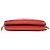 Chanel Portafoglio-borsa a tracolla CC in pelle di agnello con doppia zip Rosso - vista 9