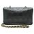 Chanel Vintage Diana 22 Schultertasche aus gestepptem Lammleder mit Kette Schwarz Bordeaux - Ansicht 2