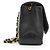 Chanel Vintage Diana 22 Schultertasche aus gestepptem Lammleder mit Kette Schwarz Bordeaux - Ansicht 4