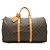 Louis Vuitton Monogram Keepall 50 Marrón Lona Cuero Castaño