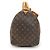 Louis Vuitton Monogram Keepall 50 Marrón Lona Cuero Castaño - vista 4