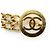 Chanel Doppelketten-Taillengürtel mit CC Sunburst Medaillon Golden - Ansicht 4