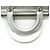 Lady Dior My ABCDior Cannage Pelle di agnello metallizzata Small Argento Blu chiaro - vista 11