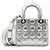 Lady Dior My ABCDior Cannage Pelle di agnello metallizzata Small Argento Blu chiaro - vista 2