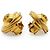 Chanel Boucles d'oreilles clips CC Twisted Round GP Doré - vue 3