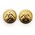 Chanel Boucles d'oreilles clips CC Matelassé GP Doré