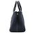 Prada Canapa Tote Baltico em algodão e couro azul marinho Vermelho - vista 5