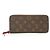 Louis Vuitton Monogram Portefeuille Clemence Fuchsia Long Wallet Marrom Fuschia