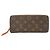 Louis Vuitton Monogram Portefeuille Clemence Piment Long Wallet Marron Orange