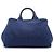 Prada Vintage Large Canapa Tote Bleu - vue 3