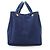 Prada Vintage Large Canapa Tote Bleu - vue 4