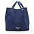 Prada Vintage Large Canapa Tote Bleu - vue 5