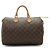 Louis Vuitton Monogram Speedy 35 Braun Canvas Leder