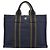 Hermès Fourre-Tout PM Marine Grün Oliv Baumwolle Leder Olivgrün Marineblau