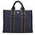 Hermès Fourre-Tout PM Marine Grün Oliv Baumwolle Leder Olivgrün Marineblau - Ansicht 2