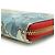 Gucci Portafoglio lungo con zip Blooms in canvas rivestito GG Supreme Rosso Blu Beige - vista 6
