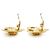 Chanel Boucles d'oreilles clips en forme de cœur CC GP Doré - vue 10
