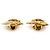 Chanel Boucles d'oreilles clips en forme de cœur CC GP Doré - vue 4