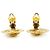 Chanel Boucles d'oreilles clips en forme de cœur CC GP Doré - vue 9