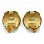 Chanel Boucles d'oreilles clips rondes spirales Coco Mark GP Doré - vue 7