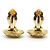 Chanel Boucles d'oreilles clips rondes spirales Coco Mark GP Doré - vue 8
