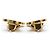 Boucles d'oreilles Céline Triomphe dorées - vue 3