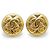 Chanel Coco Mark Matelasse Runde Clip-Ohrringe GP Golden