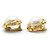 Chanel Orecchini a clip rotondi in perle artificiali vintage Bianco D'oro - vista 6