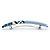 Hermès Eclipse Haarspange aus Seide GM Palladium Silver Blau - Ansicht 6