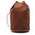 Borsa a mano Hermès Polochon Mimile GM Marrone Cotone