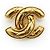 Chanel Broche CC Matelassé GP Dourado