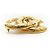 Chanel Broche CC Matelassé GP Dourado - vista 5