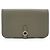Hermès Portafoglio Dogon Duo Sauge Palladium GM Togo Verde Grigio