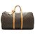 Louis Vuitton Monogram Keepall 55 Braun Canvas Leder