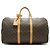 Louis Vuitton Monogram Keepall 50 Marrón Lona y Cuero Castaño