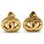 Chanel Boucles d'oreilles clips Coco Mark Heart GP Doré