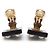 Chanel Pendientes de clip cuadrados Coco Mark Pearl Negro Blanco - vista 9
