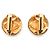 Chanel CC Logo Runde Clip-On Ohrringe GP Golden - Ansicht 2