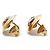 Chanel CC Logo Runde Clip-On Ohrringe GP Golden - Ansicht 3