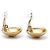 Chanel Pendientes de clip redondos dome texturizados con logo CC GP Dorado - vista 10