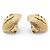 Chanel Pendientes de clip redondos dome texturizados con logo CC GP Dorado - vista 3