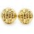 Chanel Vintage Multiple CC Shell Clip-on Ohrringe GP Golden