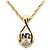 Nina Ricci Collar con colgante de gota de strass NR Dorado - vista 4