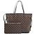 Louis Vuitton Damier Ebene Rose Ballerine Neverfull MM Marrom Rosa