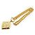 Chanel Collana con pendente Vintage CC a forma di diamante GP D'oro
