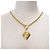 Chanel Collana con pendente Vintage CC a forma di diamante GP D'oro - vista 13