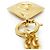 Chanel Collana con pendente Vintage CC a forma di diamante GP D'oro - vista 9