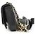 Chanel Mini Bolsa de Ombro Conversível em Pele de Cordeiro Matelassê com Fita e Corrente Preto - vista 4