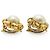 Chanel Brincos de pressão redondos de pérolas artificiais GP Branco Dourado - vista 4